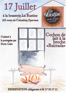 Soirée cochon de lait Bairrada 17 juillet 2019